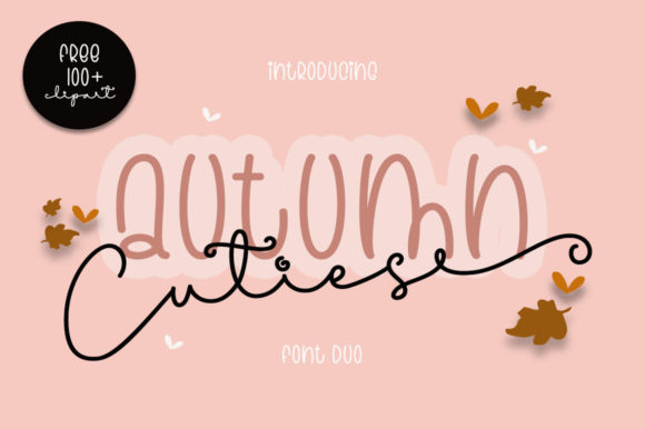 Cuties Autumn Duo: A Sweet Script Amp Font for Business Branding