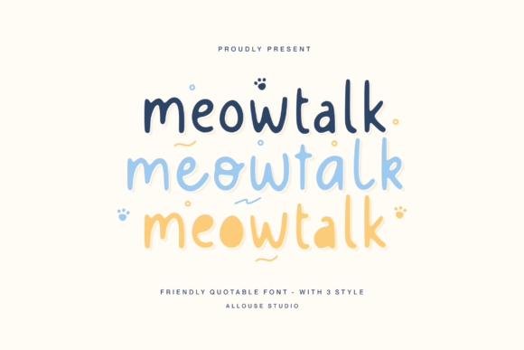 Meowtalk: A Playful Display Font for Makers and Creative Sellers