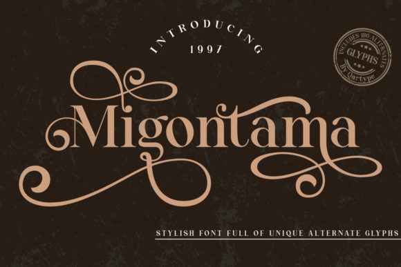 Migontama: A Vintage-Inspired Serif Font for Bold Brand Identities
