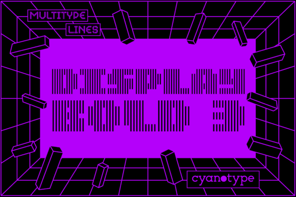 MultiType Lines Display Bold 3: A Pixelated Typeface for Bold Web Design