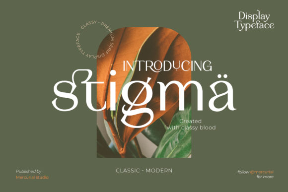 Stigma Font: A Stylish Display Typeface for Editorial Design and Digital Publishing