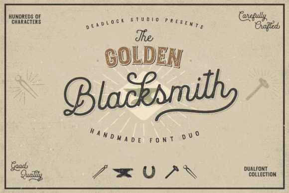 The Golden Blacksmith: A Vintage-Inspired Font for Editorial Elegance