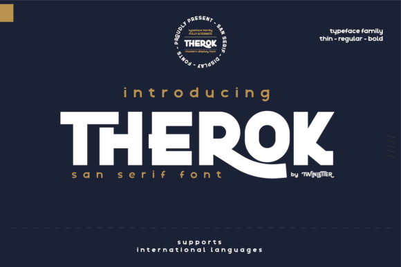 Therok: A Bold Display Font for Dynamic Editorial Design
