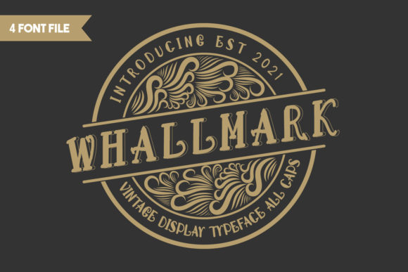 Whallmark: A Bold Vintage Display Font for Crafters and Makers